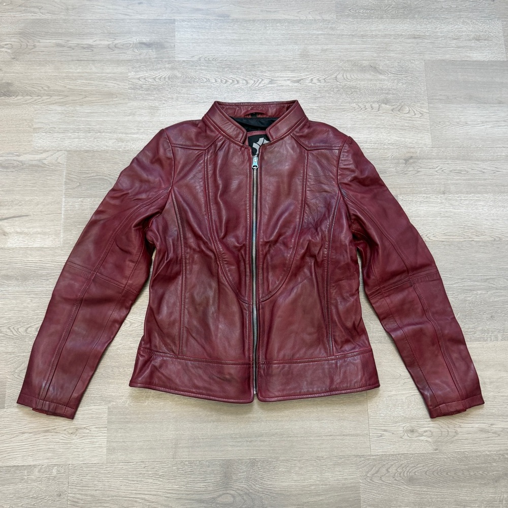 BLINGSOUL Women's Leather Jacket Red Size‎ Medium